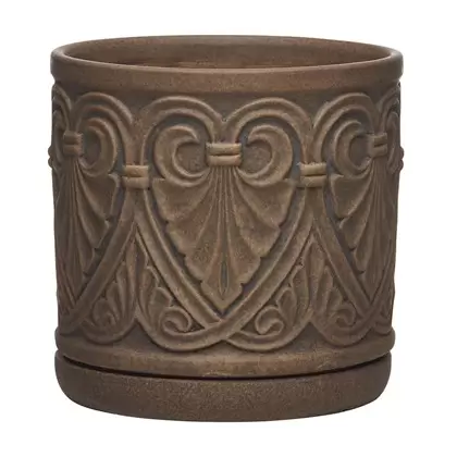Southern Patio 8" Roman Planter Brown