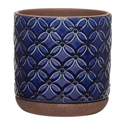 Southern Patio 6" Pot Ceramic Griffy Blue