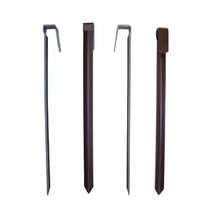 Valley View 1" x 4" Poly Board Metal Stake Brown