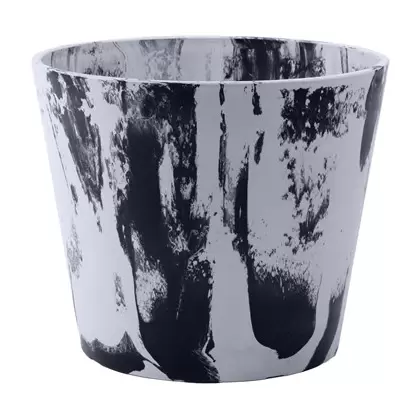 Gardener Select 19" Mixed Stone White and Black Planter