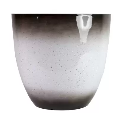 Gardener Select 15" Egg Planter Gradient Brown to White with Brown Specs 15"x15"x14" 4/CS