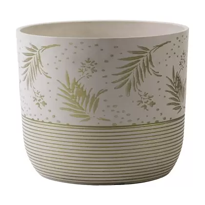 Gardener Select 11.8"x9.8" Mixed Stone White Planter