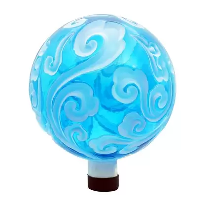 Gardener Select 10" Sea Blue Glass Garden Globe