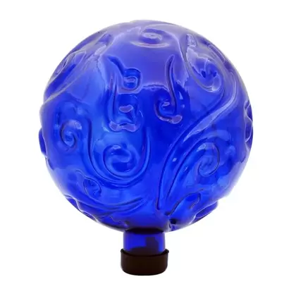 Gardener Select 10" Cobalt Blue Glass Garden Globe