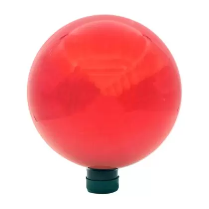 Gardener Select 10" Metallic Red Glass Garden Globe