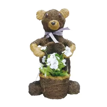Gardener Select 14" Large Brushwood Bear Topiary - No UPS or FedEx! 10/CS