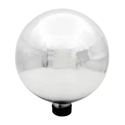 Gardener Select 10" Silver Plated Glass Garden Globe