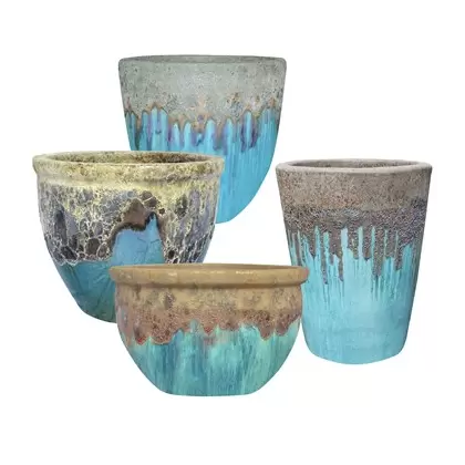 MCarr 26pc Mixed Planter Pallet Volcanic Milky Blue