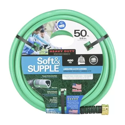 Swan 5/8"x50' Soft & Supple Reinforced Rubber/Vinyl Garden Hose