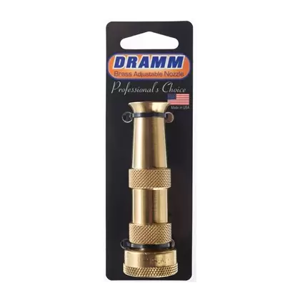 Dramm Adjustable Hose Nozzle Heavy Duty Brass Carded