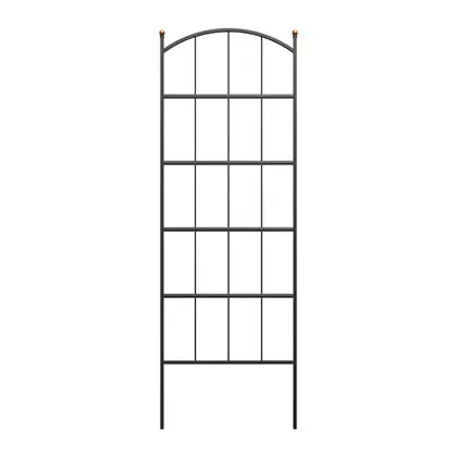 Panacea 75" Modern Farmhouse Trellis Black