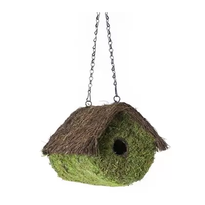 SuperMoss Log Woven Birdhouse Fresh Green