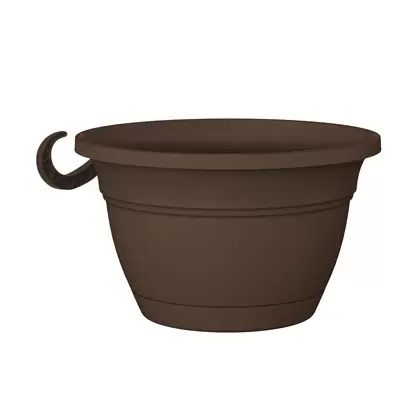 HC 12" Eclipse Round Hanging Basket Chocolate