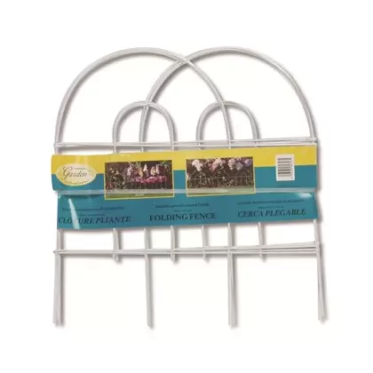 Panacea 18"x8' White Arch Folding Fence