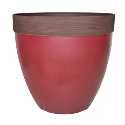 Southern Patio 15" Hornsby Planter Red Finish