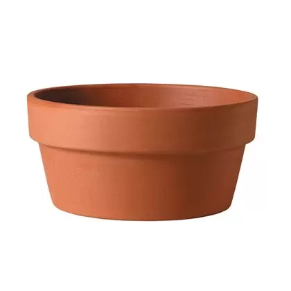 Deroma 10.6" Bulb Pan Terra Cotta Clay Full Pallet