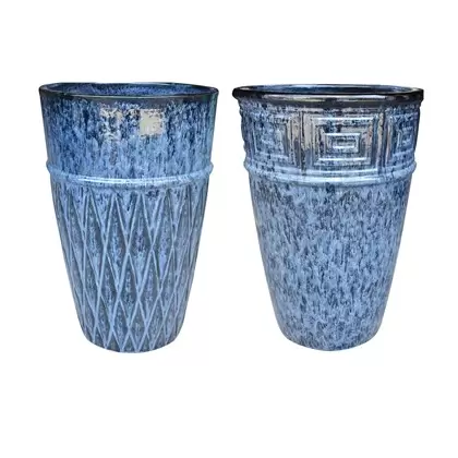 MCarr 15PC Tall Planter Plt Falling Black