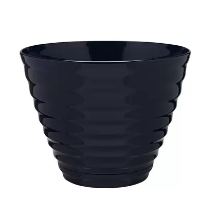 Southern Patio 16" Beehive Planter With Saucer Navy