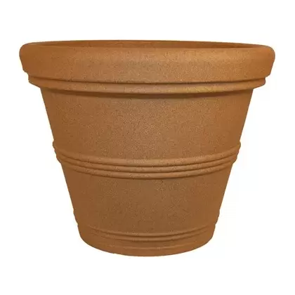 Tusco 15.5" Rolled Rim Planter Sandstone