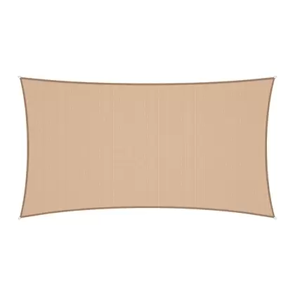 Coolaroo 16'5"x9'11" Premium Rectangle Shade Sail Kit Beech