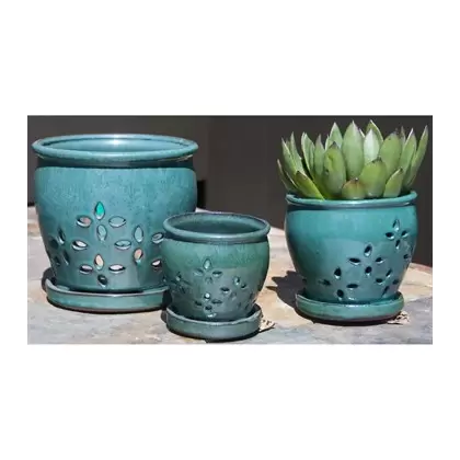 Verandah 6" Jade Hilo Orchid Pot