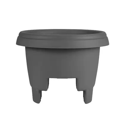 Bloem 12" Deck Rail Planter Charcoal