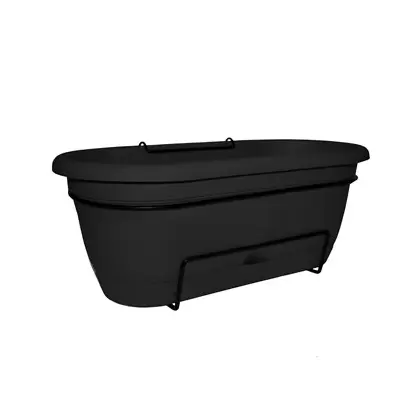 Bloem 18" Lucca Balcony Box Black