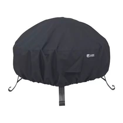 Classic Accessories 36" Round Full Cover Fire Pit Cover Black