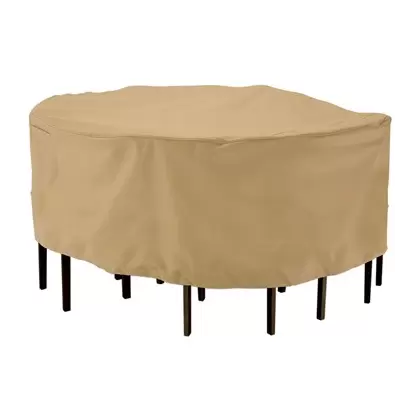 Classic Accessories 94" Round Terrazzo Patio Table & Chair Set Cover
