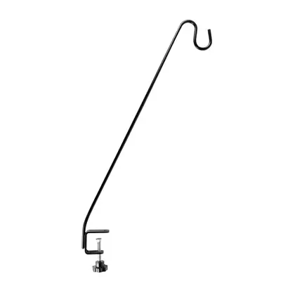 Natures Way 33in Metal Adjustable Clamp-On Deck Hook Black