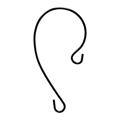 Natures Way 9in Metal Decorative Hook Black