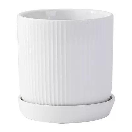 PHG 5"x5.5" Fluted Cylinder Planter Baby Pink 8/CS