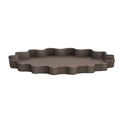 Bloem 6" Wave Deco Saucer Pepercorn