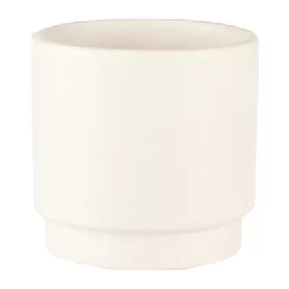 SSI 2.9"x2.8" Stepped Planter Matte White