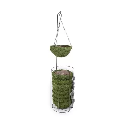 SuperMoss Medium Woven Round Moss Basket Display