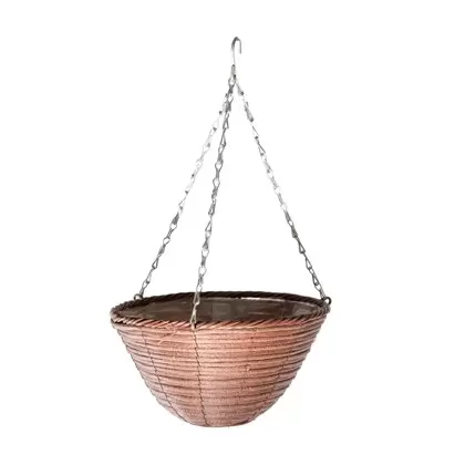 Gardener Select 12" Plastic Round Hanging Basket Rust 24/CS