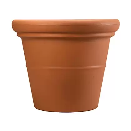 HC 17" Terrazzo Round Planter w/ Heavy Rim Terra Cotta Akro Mils