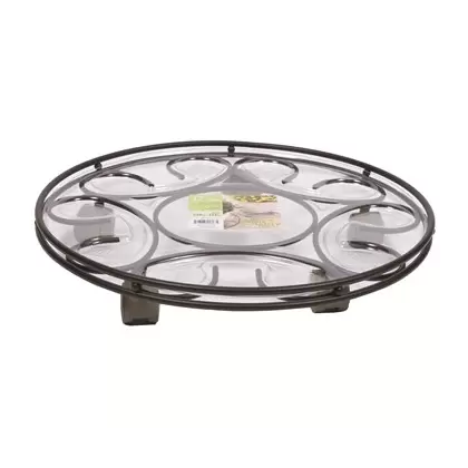 Plastec 14" Saucer Caddy Deluxe Black