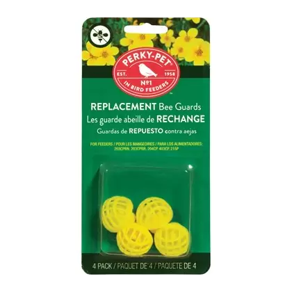 Perky Pet Yellow Bee Guards 4/card Fit 203s