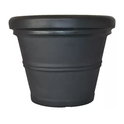 Tusco 13.5" Rolled Rim Planter Black