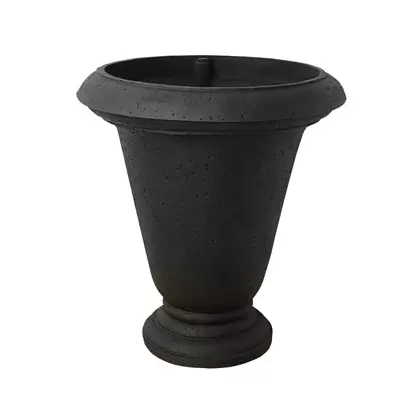 Algreen 25"x22" Crete Urn Black
