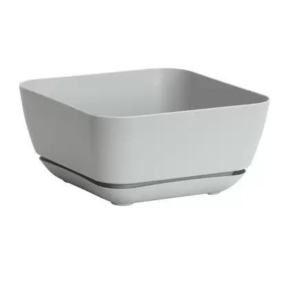 Majestic Gdn Planter Grey 12"x12" Square Matte