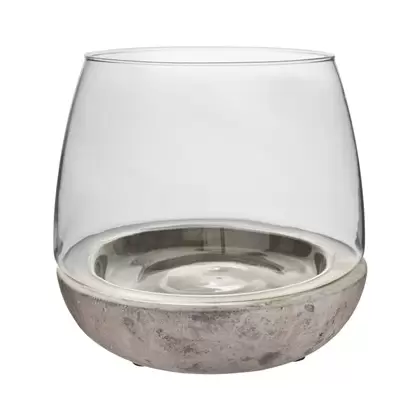 SSI 6.75"x6" Cement Glass Terrarium