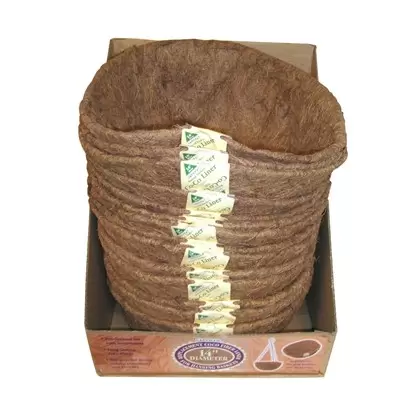 WSP 16" Basket Shaped Coco Liner in Display Carton