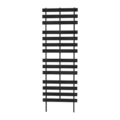 Panacea 72" Contemporary Wood Trellis Charcoal Black