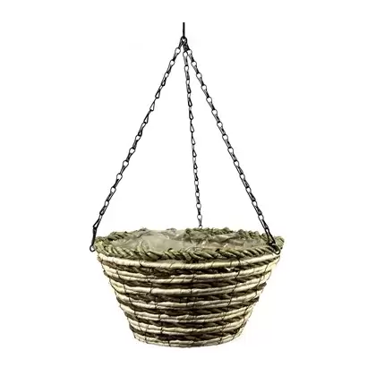 SuperMoss 14" Creative Woven Hanging Basket Natural Taos