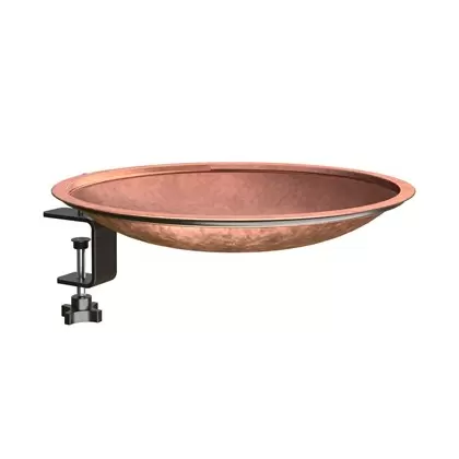Woodlink 14" Metal Deck Railing Bird Bath