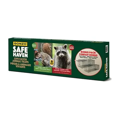 GONZO Safe Haven Live Catch Trap Bonus Pack Large/Small