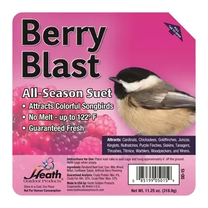 Heath 11.25oz Berry Blast All-Season High Energy Suet Cake