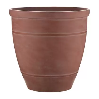 Southern Patio 18" Rubber Wright Planter Terra Cotta